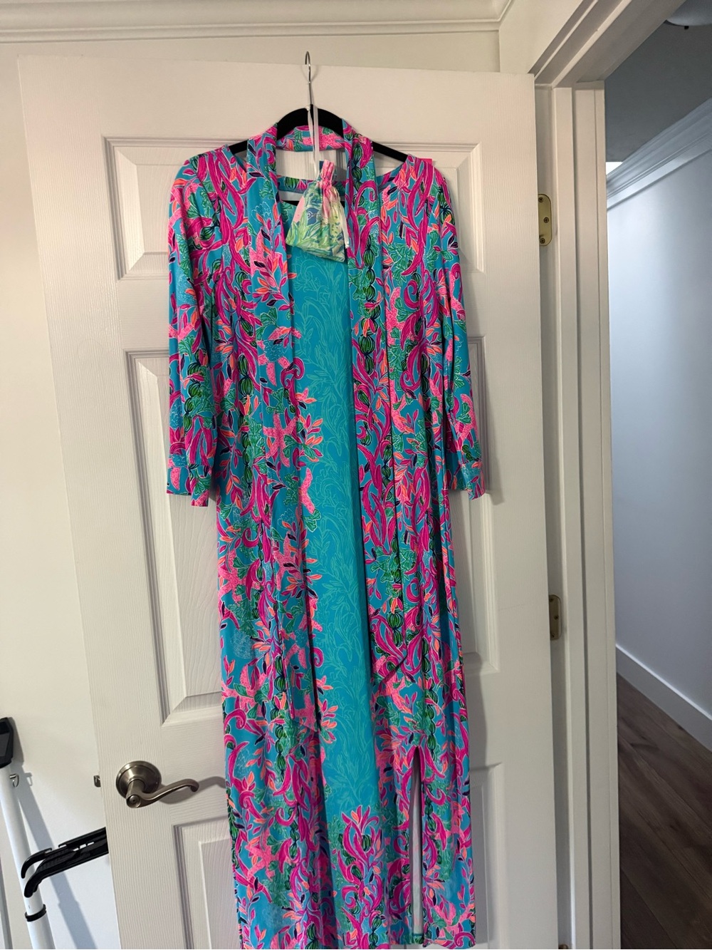 Lilly Pulitzer UPF 50 Carabella Chillylilly Midi Dress Multi Seaweed Samba